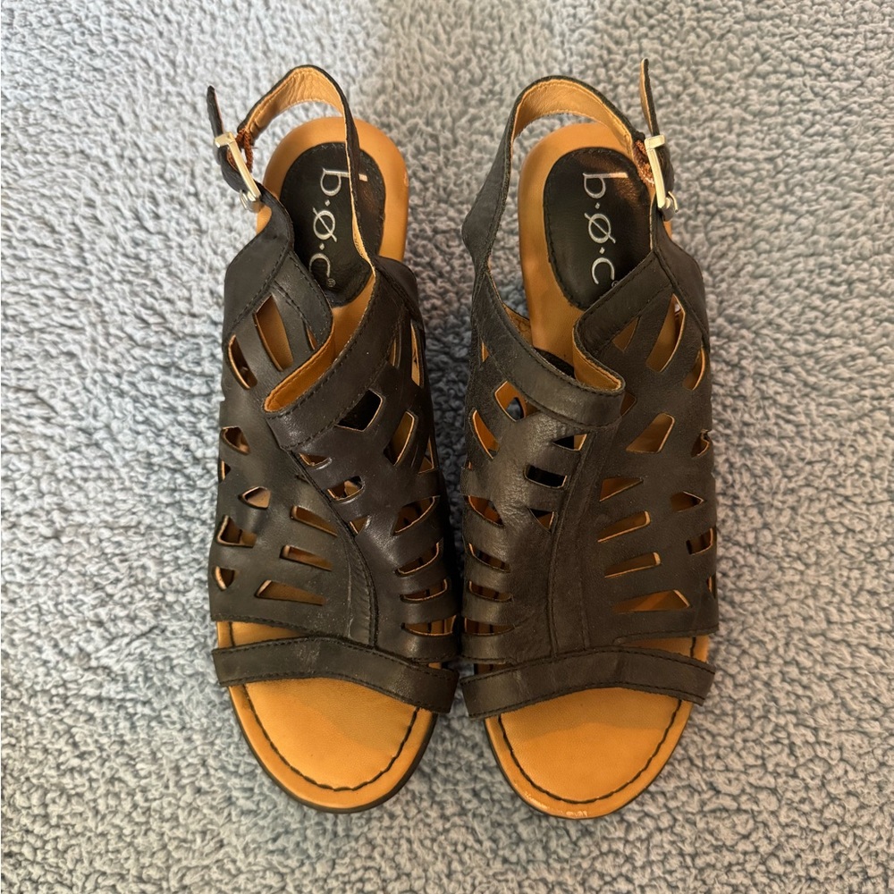 b.o.c. Black Cutout Women's Sandals